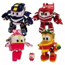 4pcs/set 8cm Robot Trains Transformation Kay Alf Dynamic Train Family Deformation Train Car Action Figure Toys Toys For Children L