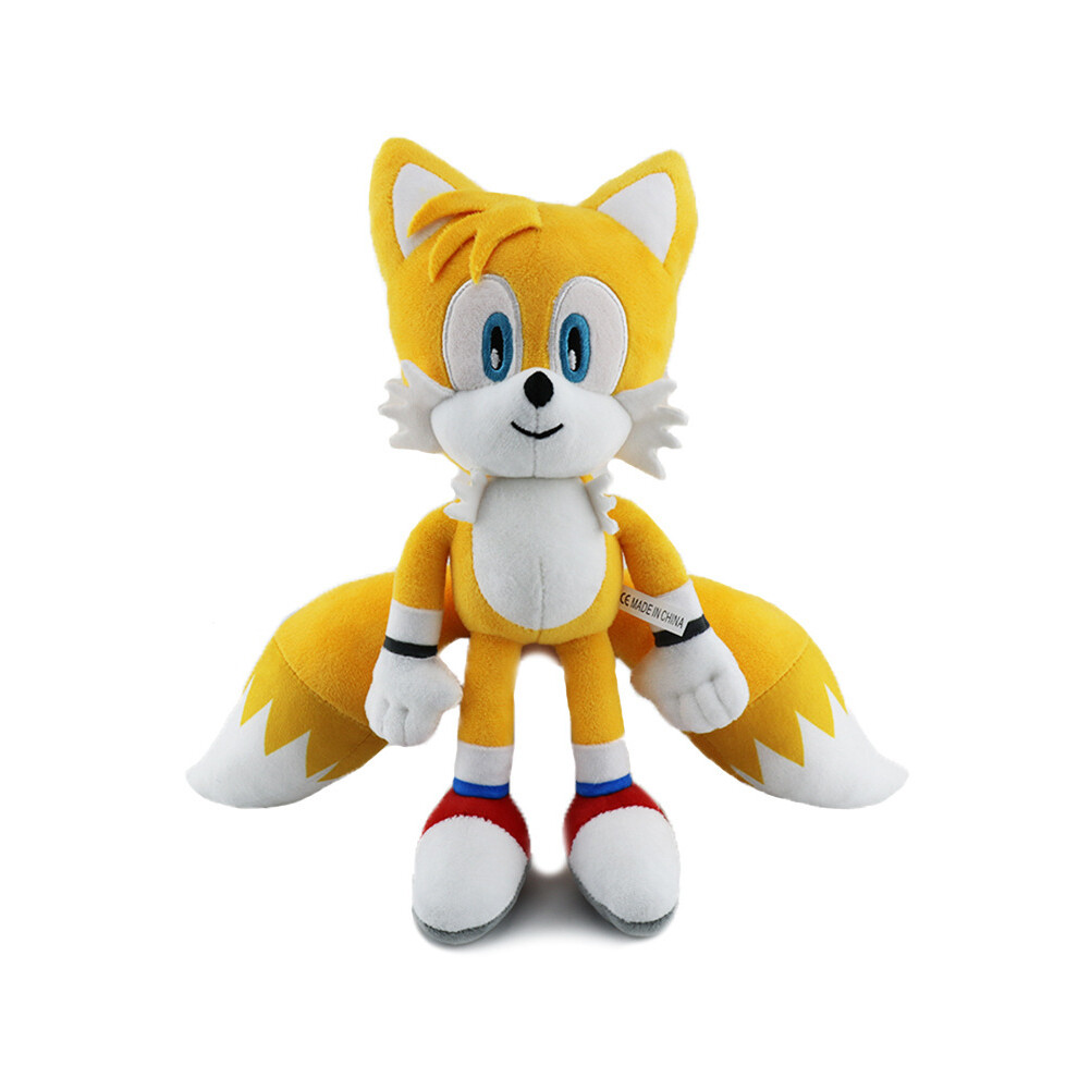 New Bonxaif (J) Sonic The Hedgehog Plush Toys Knuckles Shadow Tails Cartoon Stuffed Doll Gift