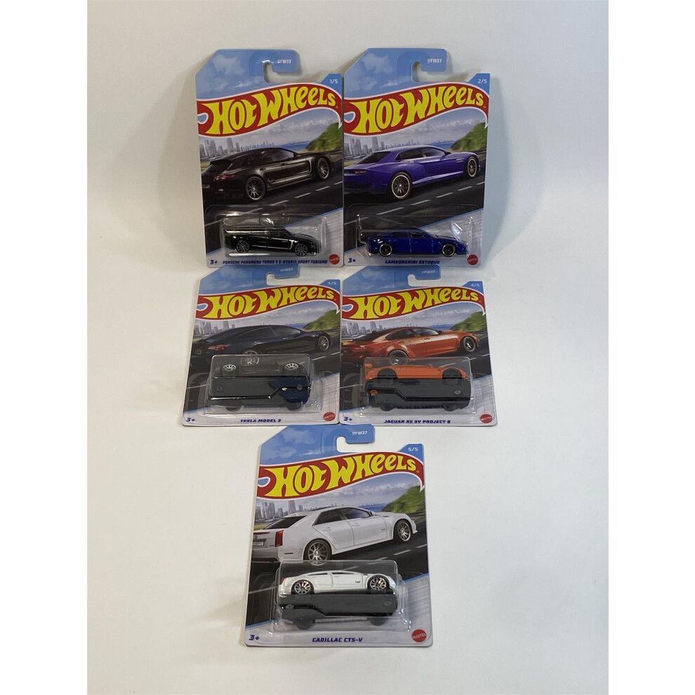 Hot Wheels Luxury Sedans 5 Car Set 1:64 Scale HFW37 979U