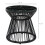 Outsunny Outsunny PE Rattan End Table, Round Hollow Drum Design Side Table, Black 2