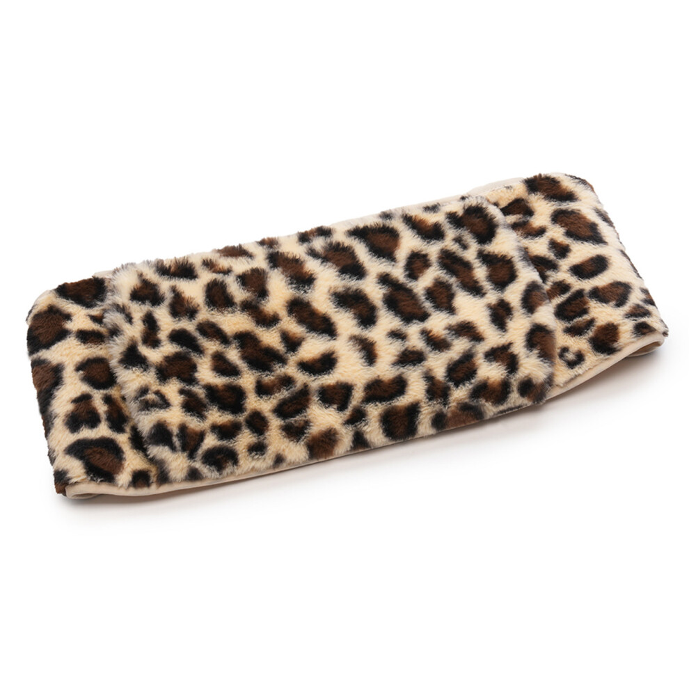 Slumberzzz Leopard Faux Fur Hot Water Bottle Body Wrap