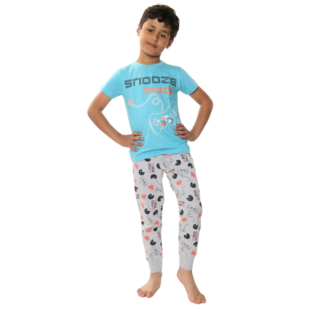 (Age 5-6y) Snooze Mode Gaming Design Pyjama Set