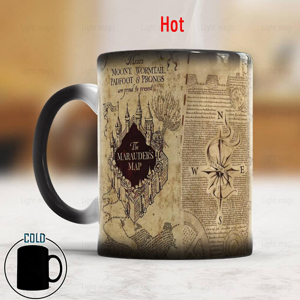 Magic Marauders Map 11Oz Color Changing Mug Sensitive Ceramic Coffee Tea Mugs Cup Best Gift For Friends Light