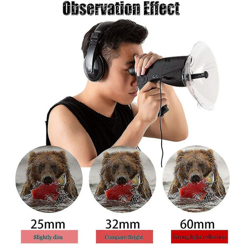 Directional Parabolic Microphone Monocular X8 Bionic Ear Long Distance Bird 1