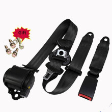 (Black) Approved ce retractable 3 point safety seat belt with bolts emergency locking vehicle auto safety belt car accessories