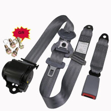 (Grey) Approved ce retractable 3 point safety seat belt with bolts emergency locking vehicle auto safety belt car accessories