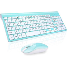 Wireless Keyboard Mouse Combo, Compact Full Size Wireless