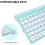 Wireless Keyboard Mouse Combo,  Compact Full Size Wireless 3