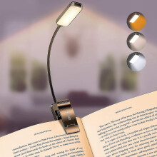 9 Led Book Light, Gritin 3 Eye-protecting Modes Reading Light Book Lamp (warm