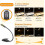 9 Led Book Light, Gritin 3 Eye-protecting Modes Reading Light Book Lamp (warm 3