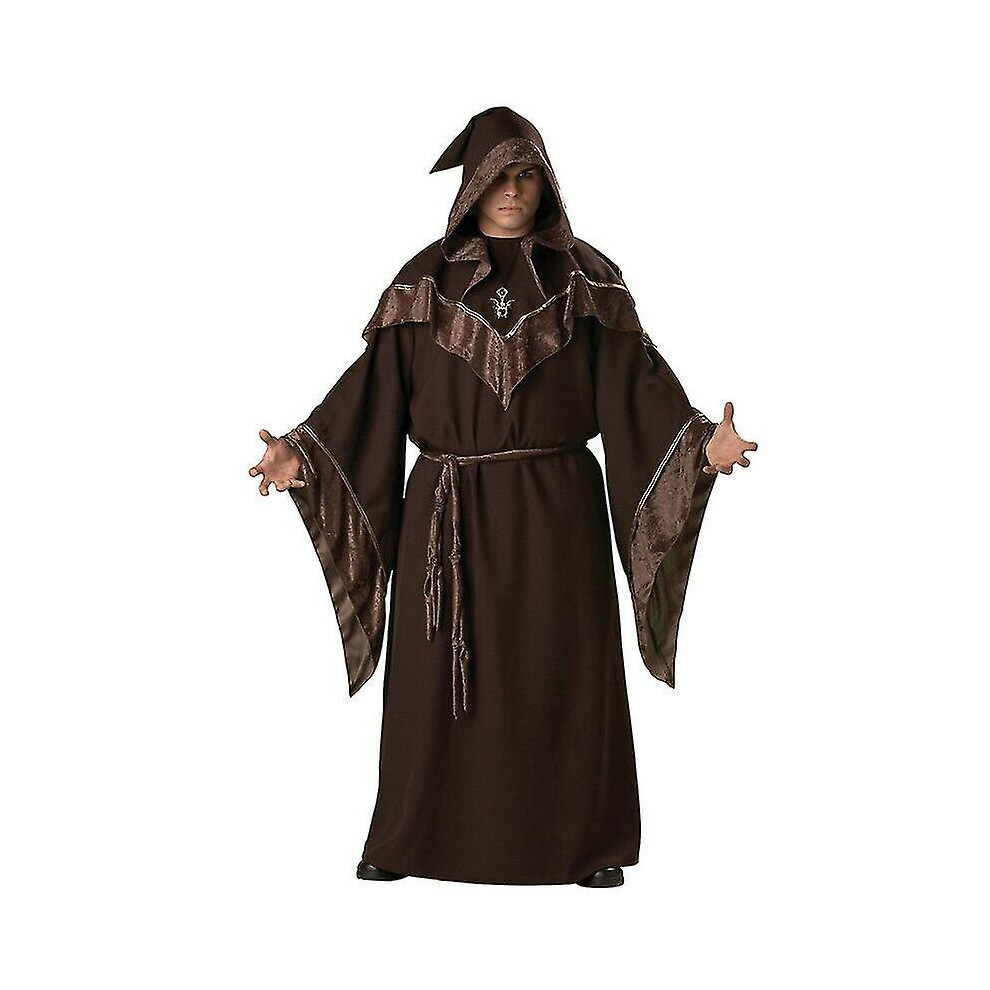 (XL) Halloween Party Shaman Religious Costume European Religious Men God Father Missionary Gothic Wizard Cosplay Priest Uniform