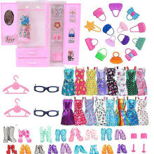 30pcs/set Barbie Ultimate Closet And Doll Playset And Accessories