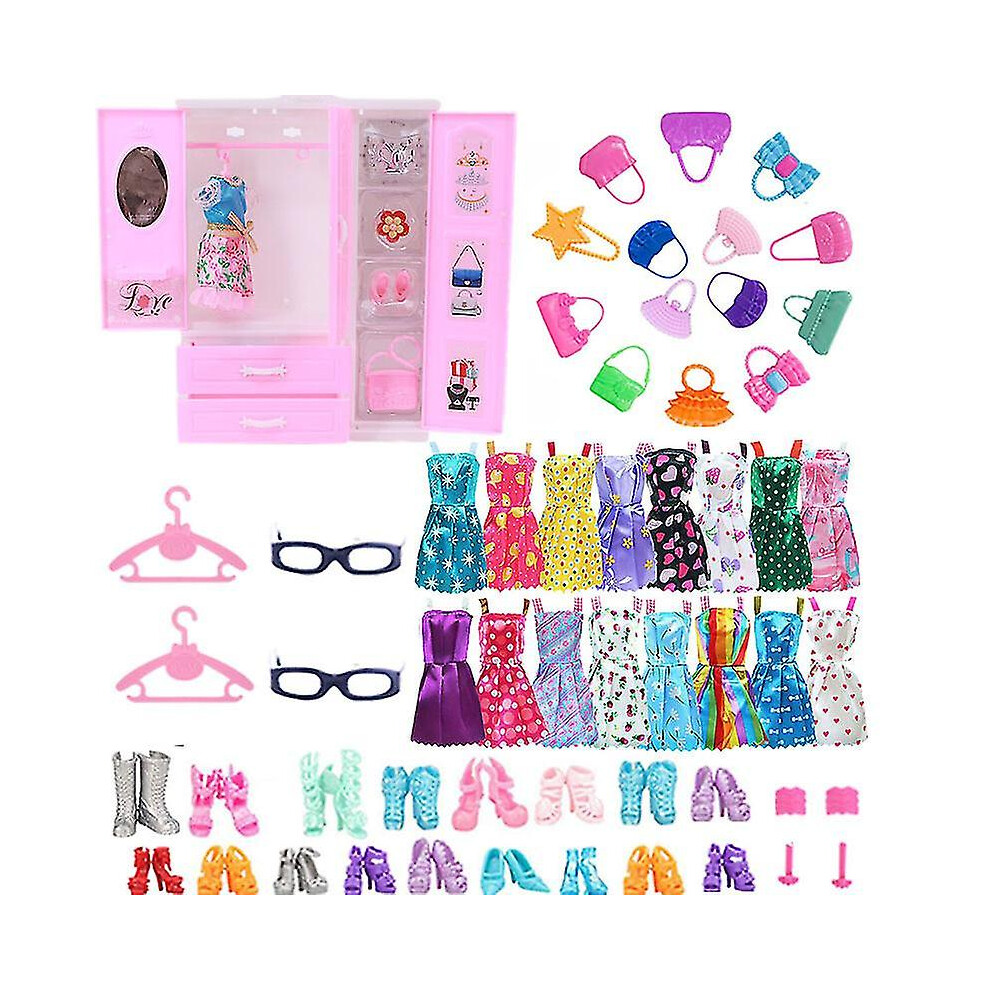 30pcs/set Barbie Ultimate Closet And Doll Playset And Accessories
