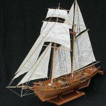1:100 Halcon Wooden Sailing Boat Model Diy Kit Ship Assembly Decoration Gift(exwo)