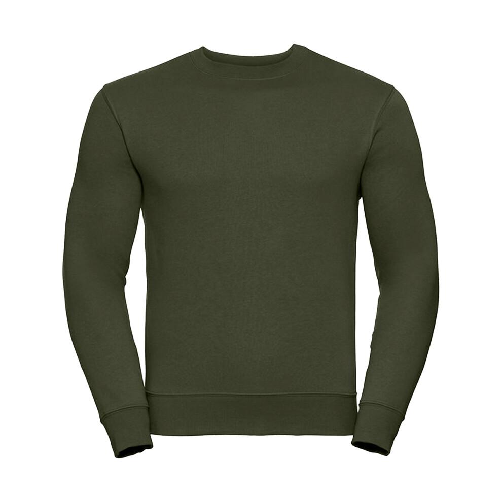 (3XL, Olive) Russell Mens Set-in Sweatshirt