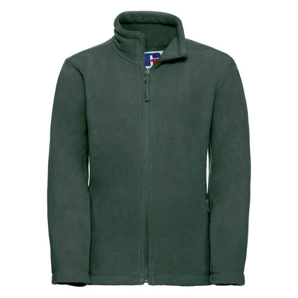Russell (3-4 Years, Bottle Green) Childrens/Kids Full Zip Outdoor Fleece Jacket