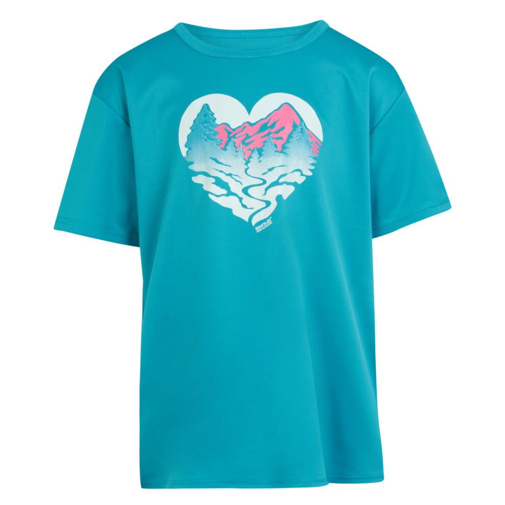 (5-6 Years, Tahoe Blue) Regatta Childrens/Kids Alvardo VIII Heart T-Shirt