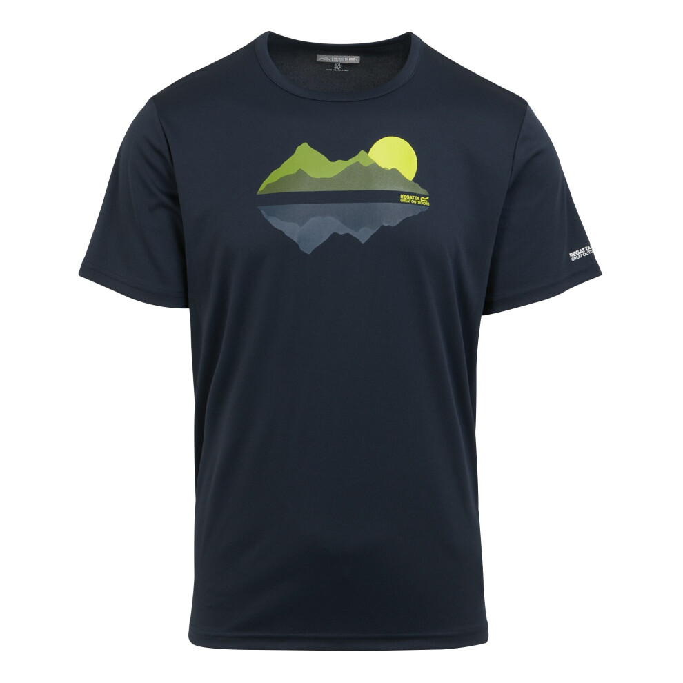 (XXL, Navy) Regatta Mens Fingal VIII Mountain T-Shirt