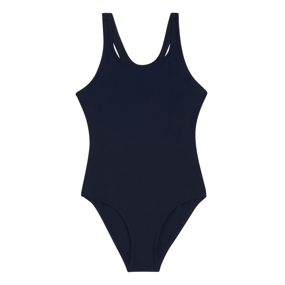 (5-6 Years, Navy) Regatta Girls Katrisse Plain One Piece Swimsuit