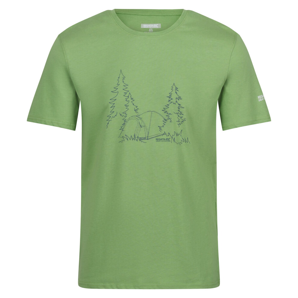 (XL, Piquant Green) Regatta Mens Breezed IV Tree T-Shirt