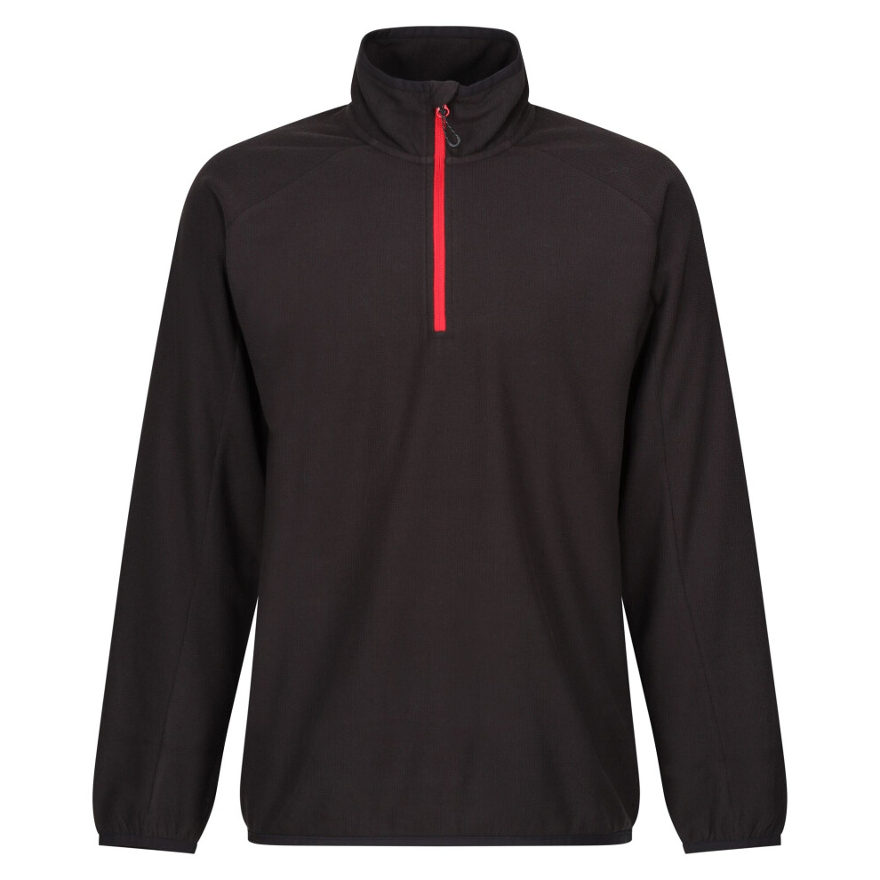 (3XL, Black/Classic Red) Regatta Mens Navigate Half Zip Fleece