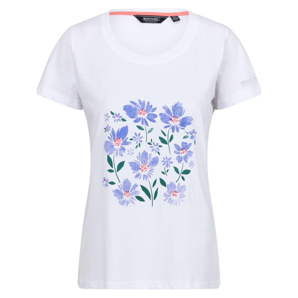 (16 UK, White) Regatta Womens/Ladies Filandra VIII Floral T-Shirt