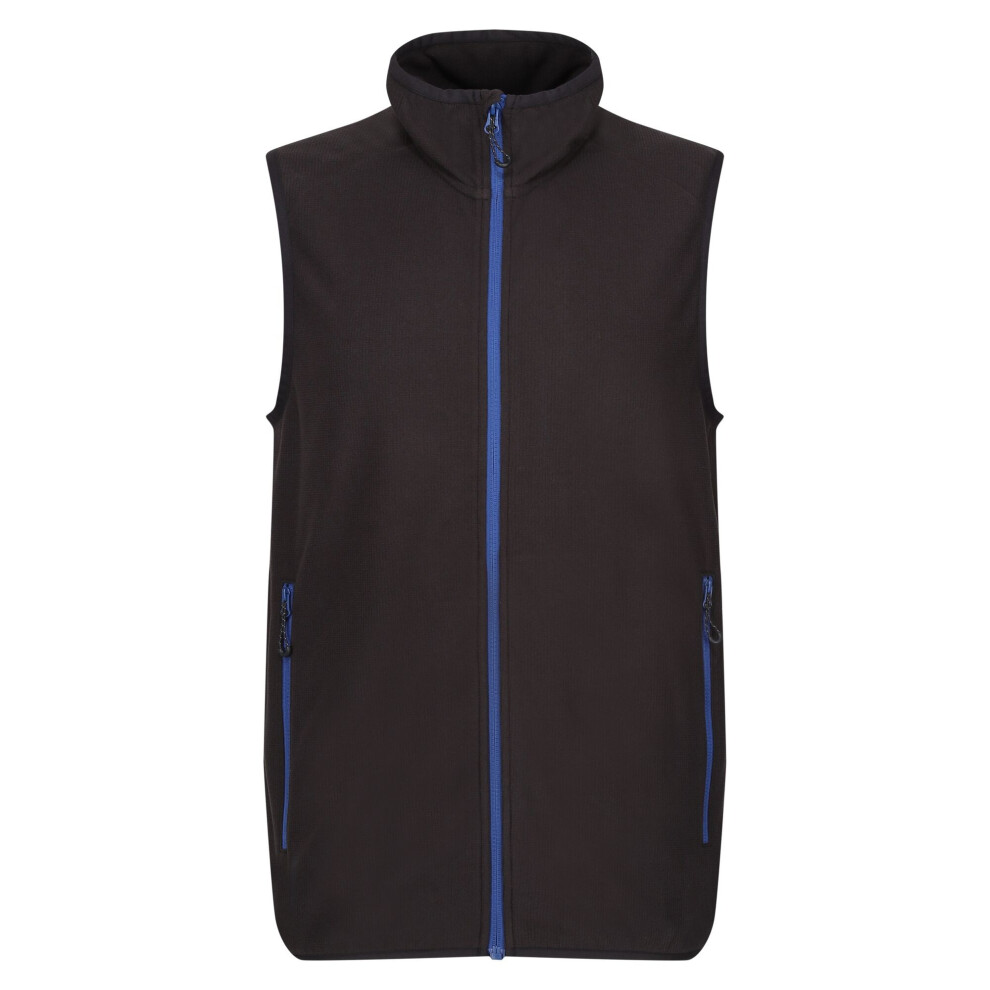 (3XL, Black/New Royal) Regatta Mens Navigate Fleece Gilet