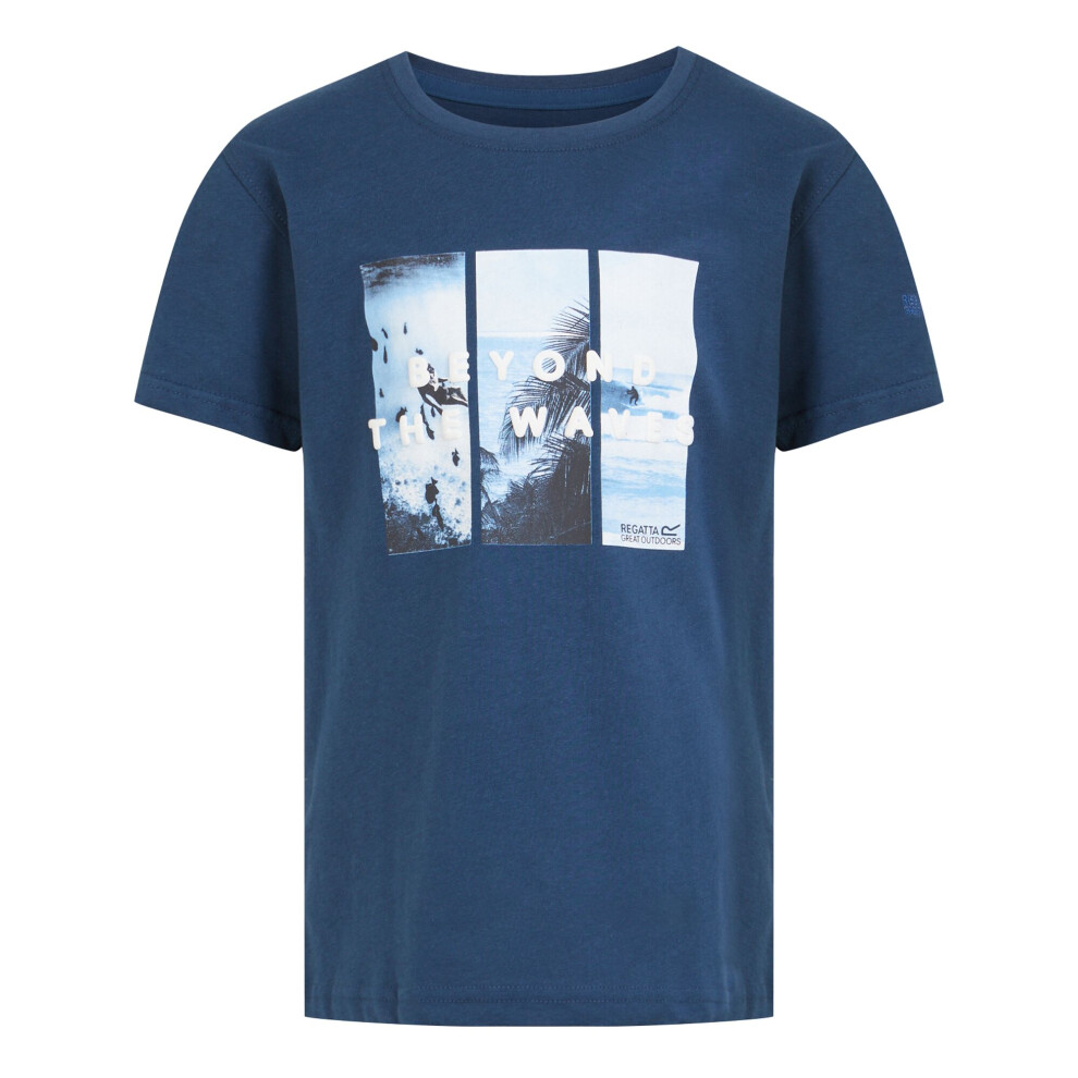 (15-16 Years, Moonlight Denim) Regatta Childrens/Kids Bosley VII Seaside T-Shirt