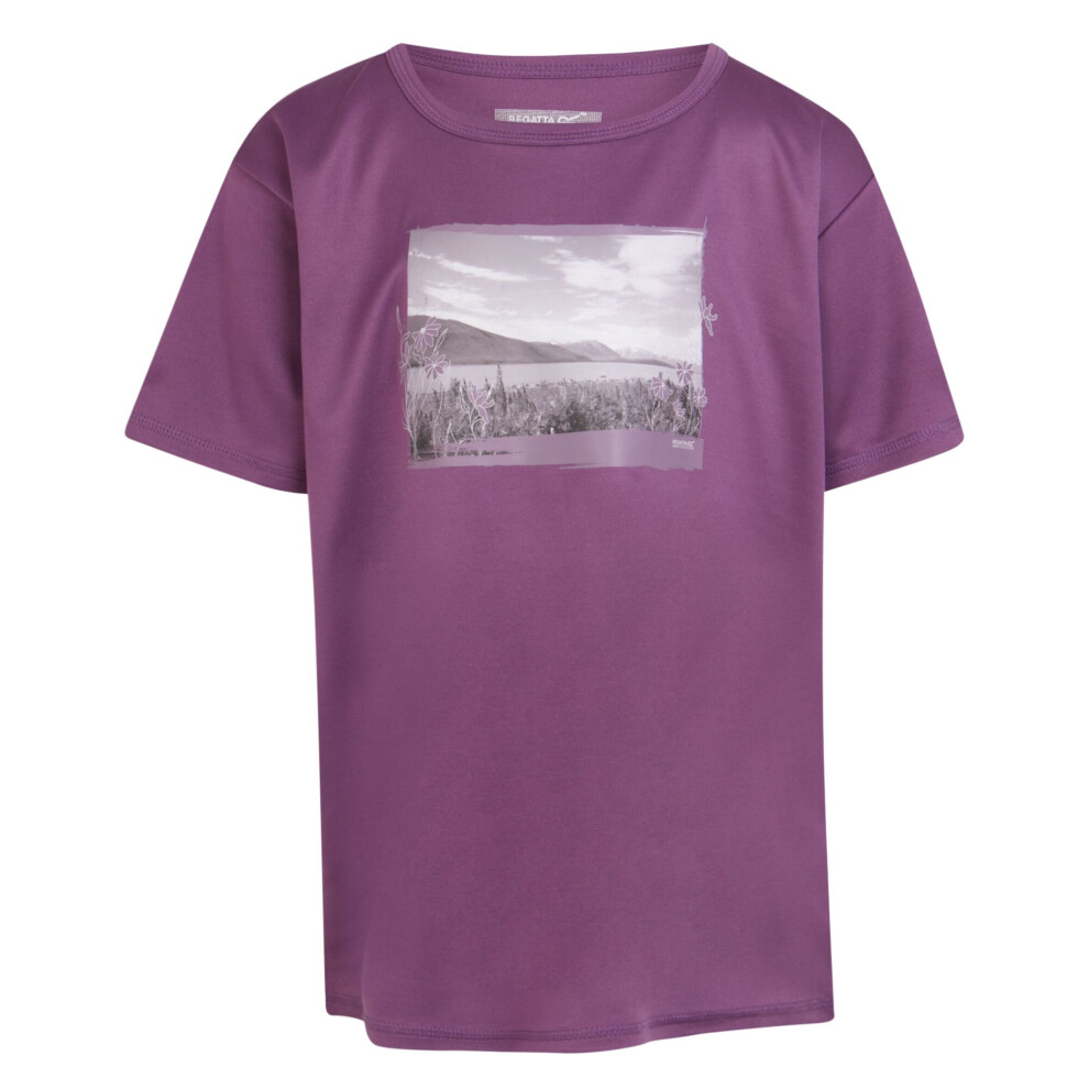 (7-8 Years, Sunset Purple) Regatta Childrens/Kids Alvardo VIII Photograph T-Shirt