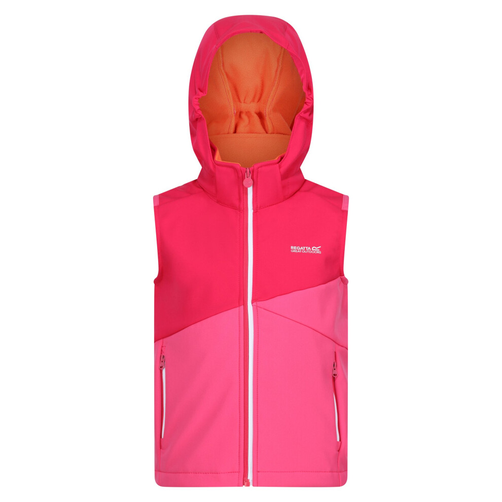 (3-4 Years, Pink Potion/Flamingo Pink) Regatta Childrens/Kids Acidity II Body Warmer