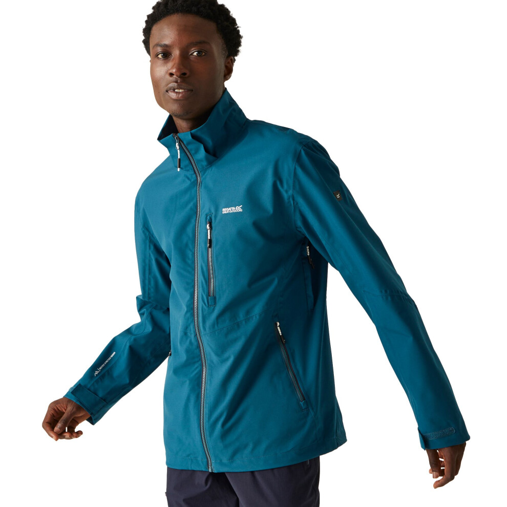 (L, Moroccan Blue/Citron Lime) Regatta Mens Bosfield II Waterproof Jacket