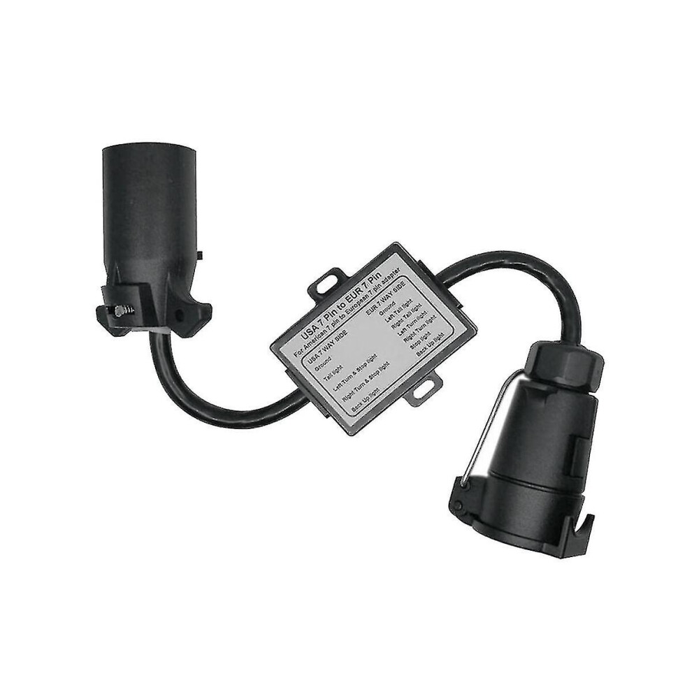 Trailer Light Connector Usa To Eu 7-way Socket Plug Adapter Vehicle Linker Trailer Connector Towbar Towing Plug Adapter -xx