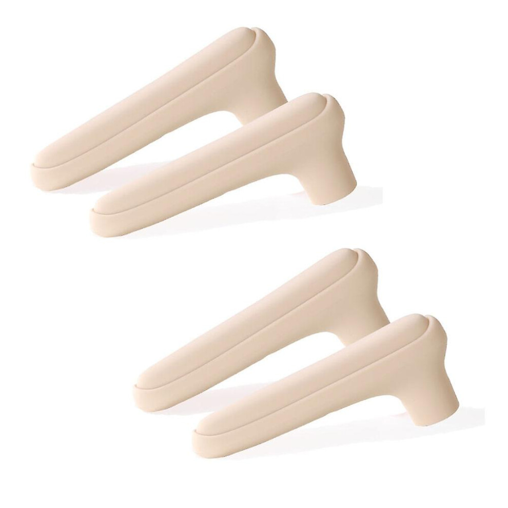 (Beige) Door Handle Cover - Silicone Door Handle Protector Door Handle Cover For Reduce Doorknob And Wall Collision, Anti-freezing