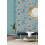 (SAMPLE) Rasch Hydrangea Teal Green Printed Wallpaper Roll 3