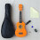 (orange) Ukulele Combo 21 Ukulele Black Soprano 4 Strings Uke Hawaii Bass Stringed Musical Instrument Set Kitstunerstringstrapbag 1