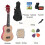 (rose) Ukulele Combo 21 Ukulele Black Soprano 4 Strings Uke Hawaii Bass Stringed Musical Instrument Set Kitstunerstringstrapbag 2