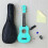 (mint green) Ukulele Combo 21 Ukulele Black Soprano 4 Strings Uke Hawaii Bass Stringed Musical Instrument Set Kitstunerstringstrapbag 1