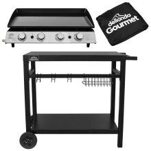 4 Burner Portable Gas Plancha, Cover & Trolley