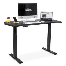 Carbon Electric Height Adjustable Standing Desk, 1400 x 700mm Dual Motor 100kg - DH241