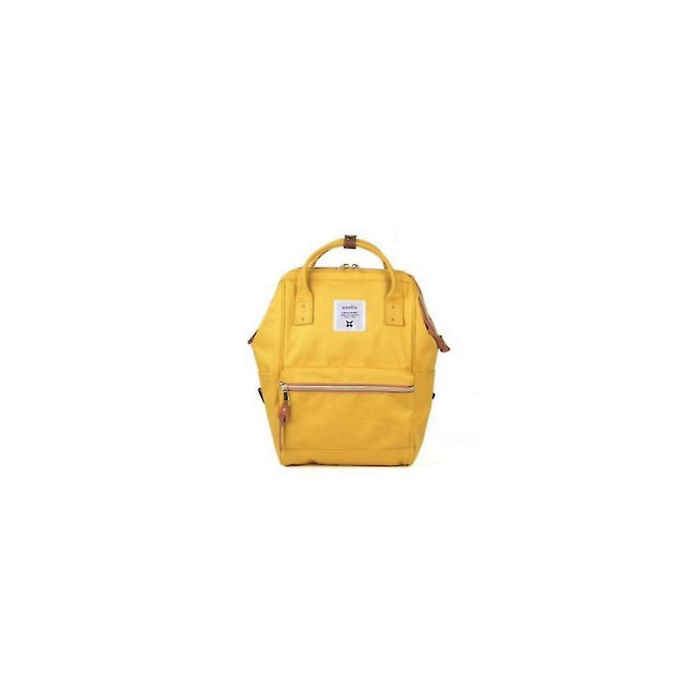 (Yellow, 14 inches) Anello Brand Women's Backpack Large Capacity Oxford Waterproof Schoolbag Anti-theft Laptop Bag Male