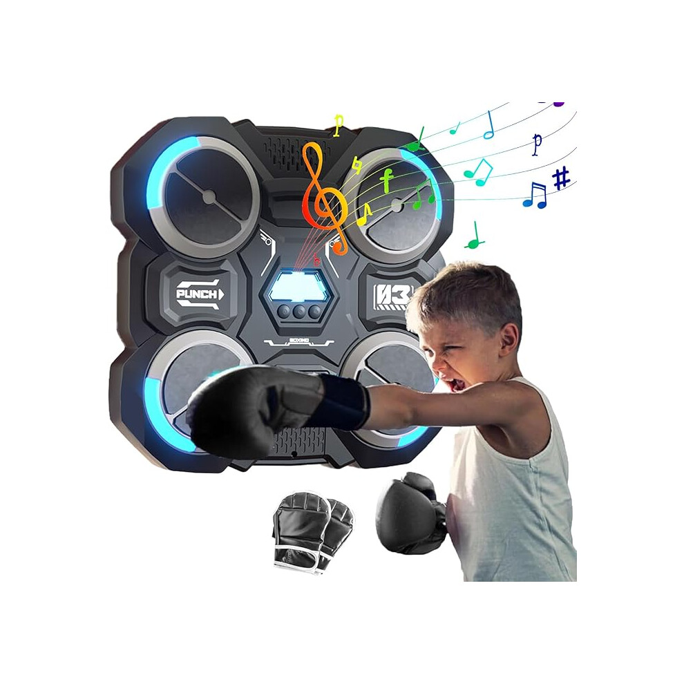 Music Boxing Machine, Boxing Machine Wall Mounted, Smart Music Boxing Machine with Boxing Gloves, Musical Boxing Equipment Punching Machine