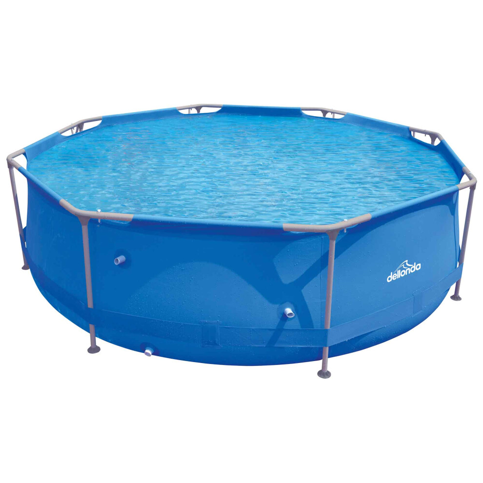 10ft Steel Frame Swimming Pool Round with Filter Pump, Blue - DL19