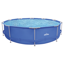 12ft Steel Frame Swimming Pool Round with Filter Pump, Blue - DL20