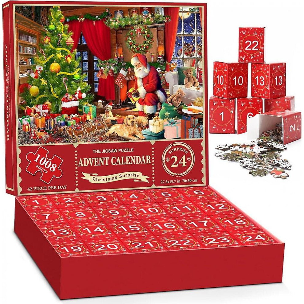 Puzzle 24 Days Countdown To Christmas Blind Box Advent Calendar Puzzle Xmas