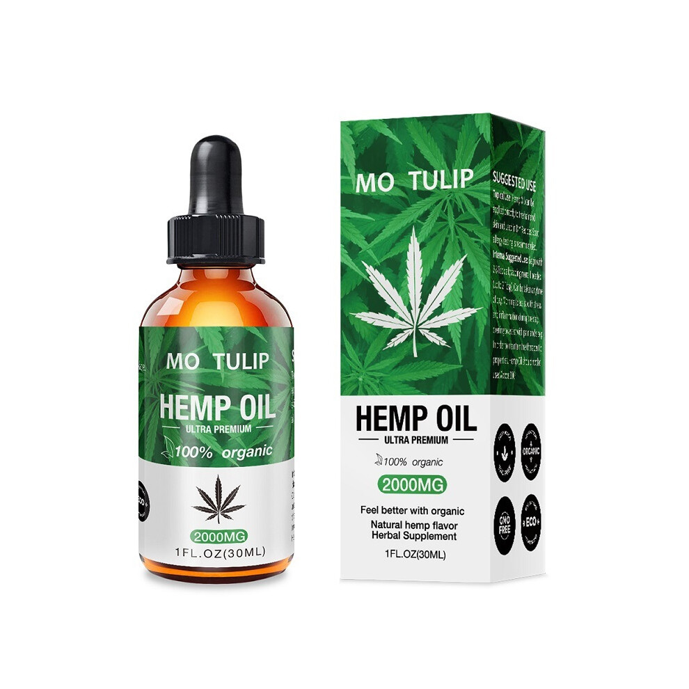 Gogerstar 2000Mg Hemp Oil - Natural Organic Hemp Seed Extract 30 Ml
