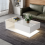 (High-gloss White) Coffee Table with Glass and LED 1