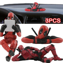 3pcs Deadpool Figures Toys Model Ornaments Tabletop Decoration