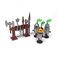 Small particle insert building blocks medieval series knight soldier minifigure armor weapon cold weapon toy