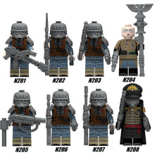 8pcs Battle Soldiers And Droids with Weapons Action Figures Building Blocks Set, Army Battle Playset Toys Kids Fans Gift