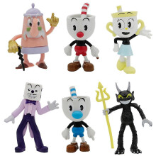 6pcs Cuphead Figures Toys Model Ornaments Tabletop Decoration